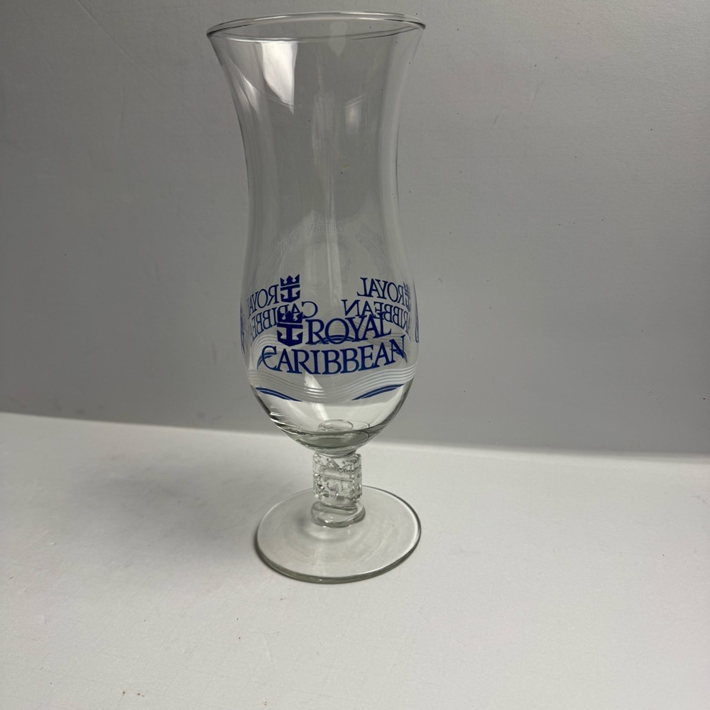 Vintage Royal Caribbean Cruise Tall Hurricane Cocktail Glass